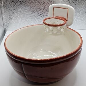 Basketball Themed Ceramic Bowl with Hoop By Max's Creations
